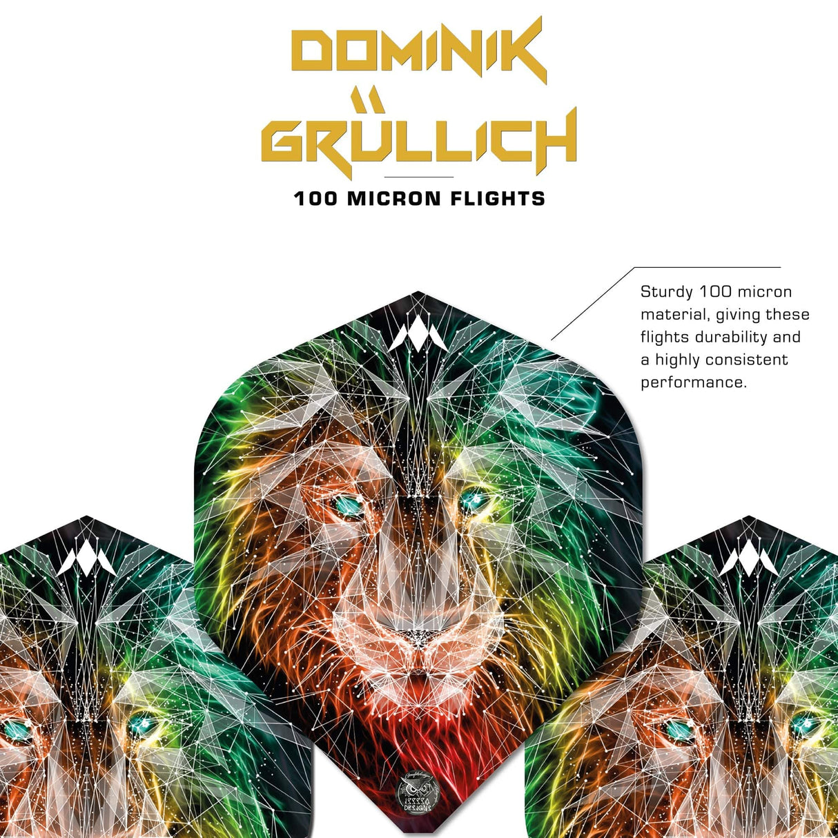 Mission Solo Dart Flights - 100 Micron - Std - No2 - Dominik Grüllich - view 3