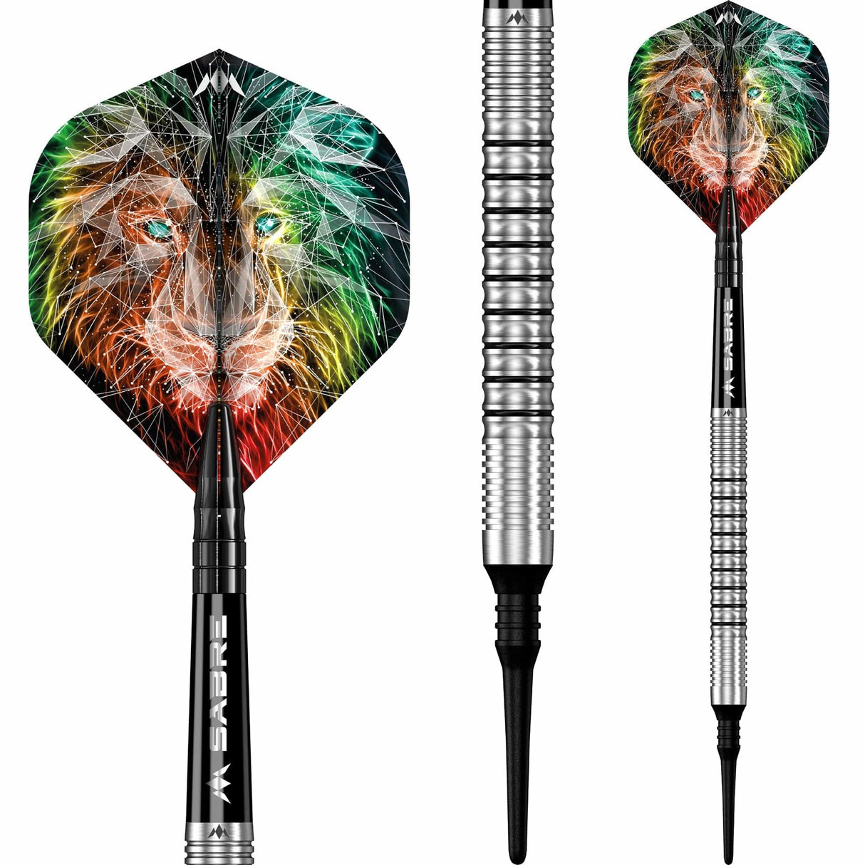 Mission Dominik Grüllich Darts - Soft Tip - 95% Tungsten - Silver-Black Rings - view 2