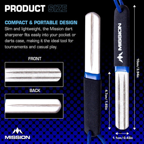 Mission Diamond  Point Sharpener - Large - Blue - view 3