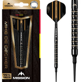 Mission Mike De Decker Darts - Soft Tip - 95% Tungsten - Black & Gold PVD - 20g