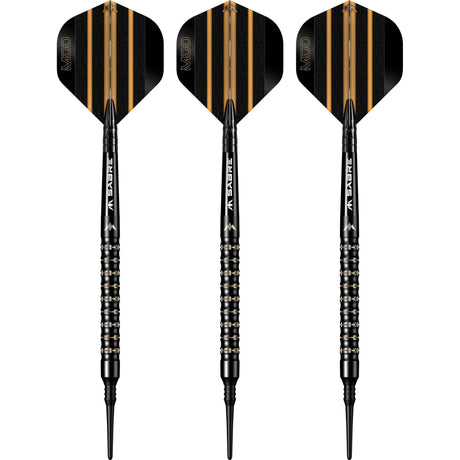 Mission Mike De Decker Darts - Soft Tip - 95% Tungsten - Black & Gold PVD - 20g - view 2
