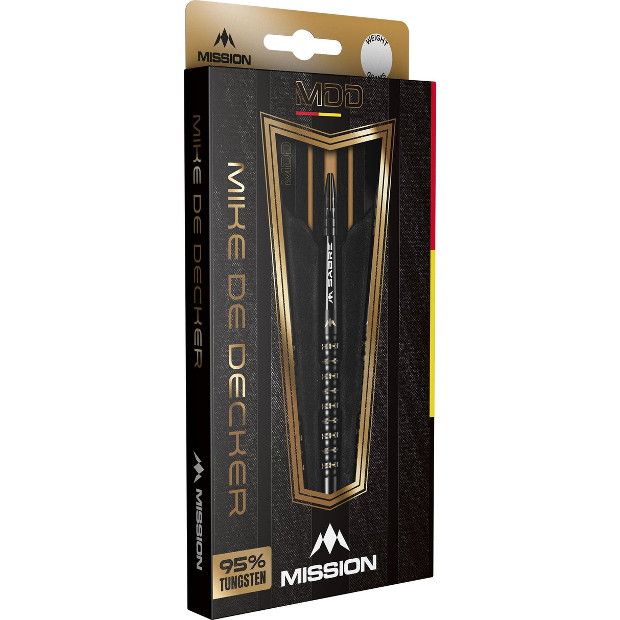 Mission Mike De Decker Darts - Soft Tip - 95% Tungsten - Black & Gold PVD - 20g - view 3