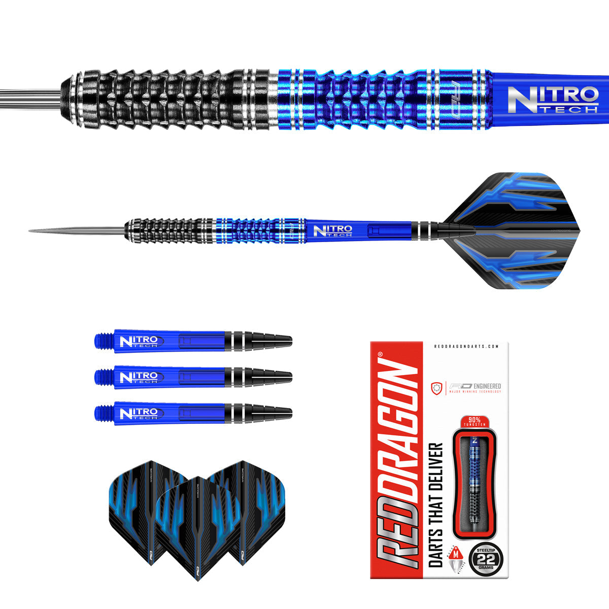 Delta 1 90% Tungsten Steel Tip Darts by Red Dragon - view 5
