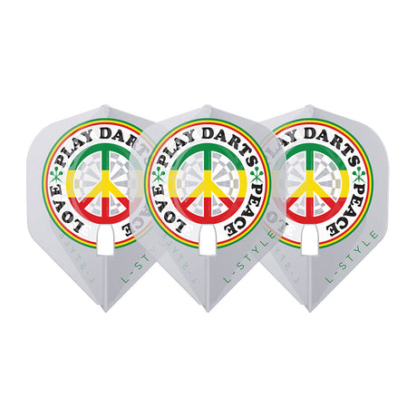 L-Style Deta Hedman V4 PRO Dart Flights Clea White L1 Standard