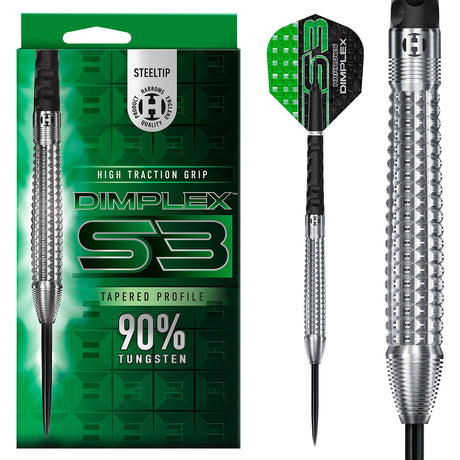 Harrows Dimplex S3 Tapered 90% Tungsten Steel Tip Darts