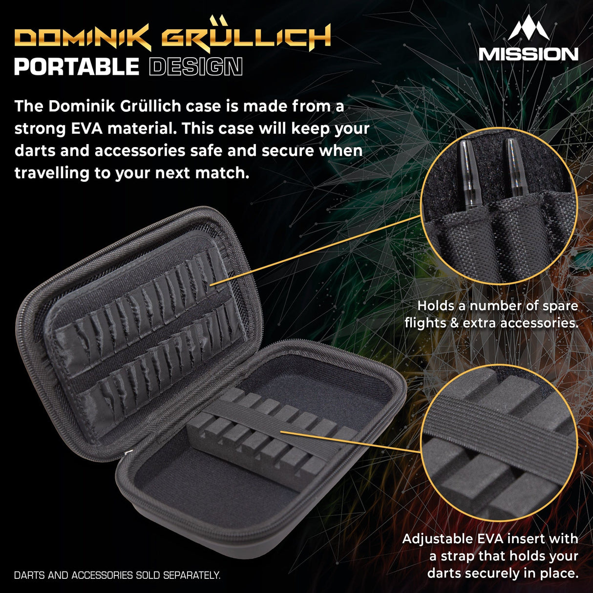 Mission Darts Players- EVA Dart Case - Dominik Grüllich - view 3
