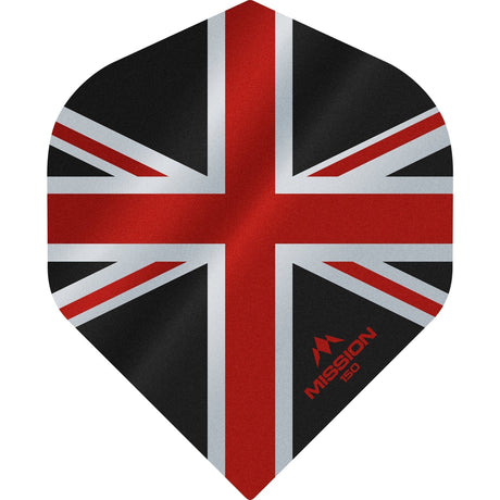 *Mission Alliance Union Jack Dart Flights - 150 - No2 - Black - view 2