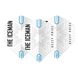 Hardcore Gerwyn Price White & Grey Snowflake Logo Standard Dart Flights by Red Dragon - view 2