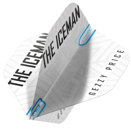 Hardcore Gerwyn Price White & Grey Snowflake Logo Standard Dart Flights by Red Dragon - view 3
