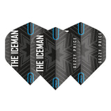 Hardcore Gerwyn Price Black & Grey Snowflake Logo Standard Dart Flights by Red Dragon - view 2