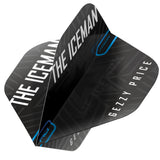 Hardcore Gerwyn Price Black & Grey Snowflake Logo Standard Dart Flights by Red Dragon - view 3