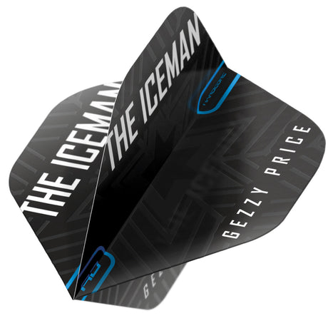 Hardcore Gerwyn Price Black & Grey Snowflake Logo Standard Dart Flights by Red Dragon - view 3