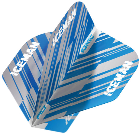 Hardcore Ionic Gerwyn Price Blue & White Stripe Standard Dart Flights by Red Dragon - view 2