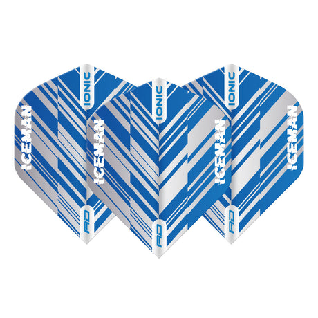 Hardcore Ionic Gerwyn Price Blue & White Stripe Standard Dart Flights by Red Dragon - view 3
