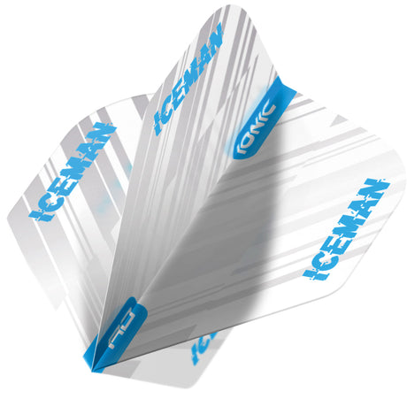 Hardcore Ionic Gerwyn Price White & Blue Stripe Standard Dart Flights by Red Dragon - view 3