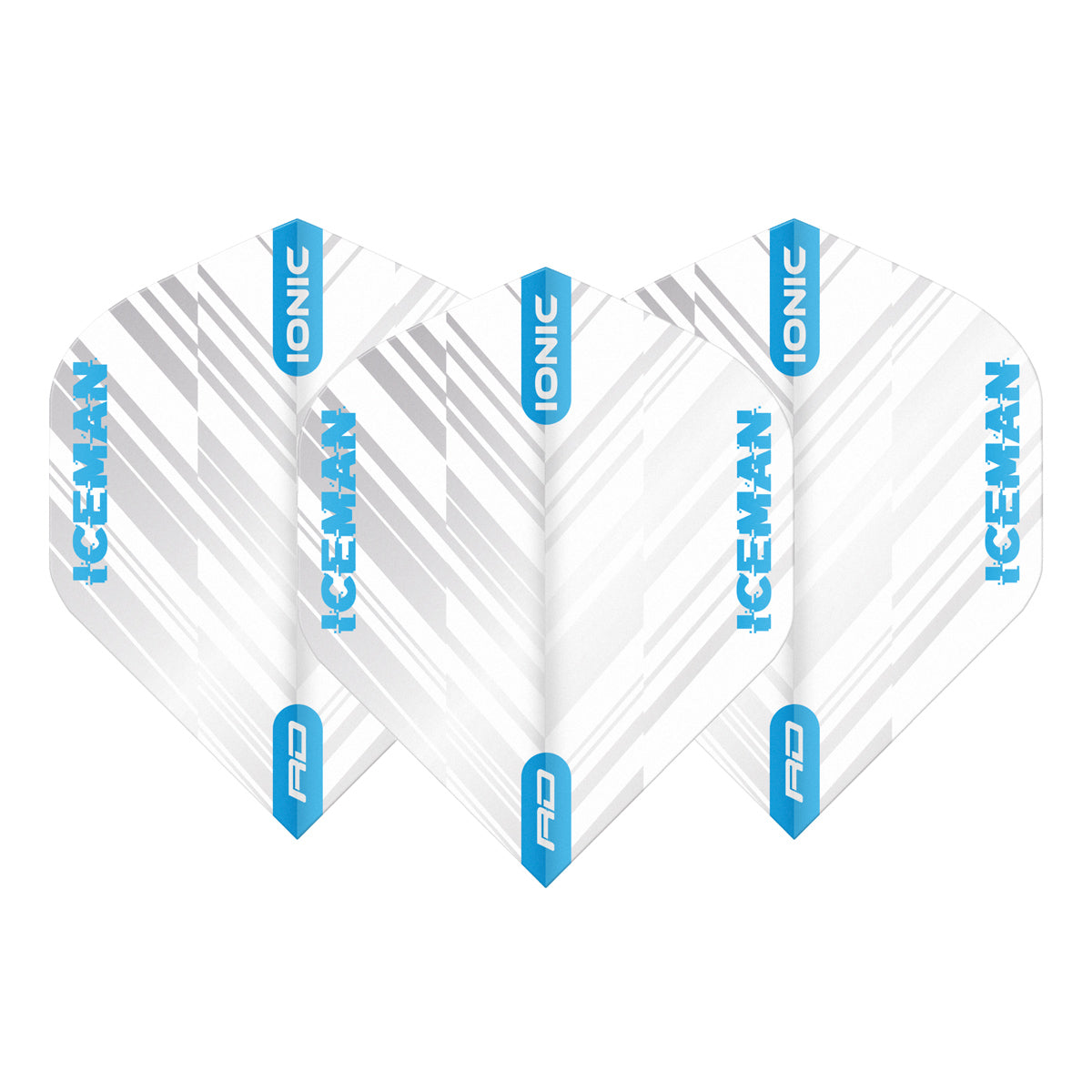 Hardcore Ionic Gerwyn Price White & Blue Stripe Standard Dart Flights by Red Dragon - view 2