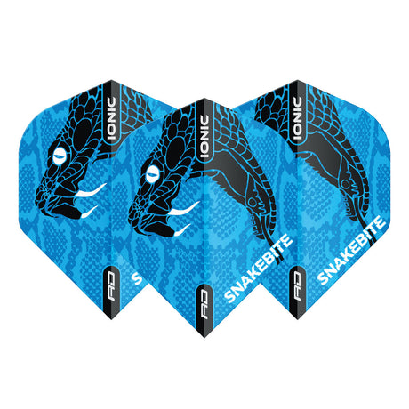 Hardcore Ionic Snakebite Blue Head Standard Dart Flights by Red Dragon - view 2