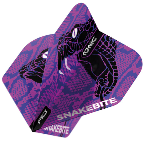 Hardcore Ionic Snakebite Purple Head Standard Dart Flights by Red Dragon - view 3