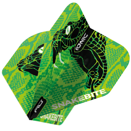 Hardcore Ionic Snakebite Green Head Standard Dart Flights by Red Dragon - view 3