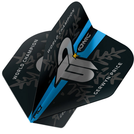 Hardcore Ionic Gerwyn Price World Champion Blue Logo Standard Dart Flights by Red Dragon - view 3