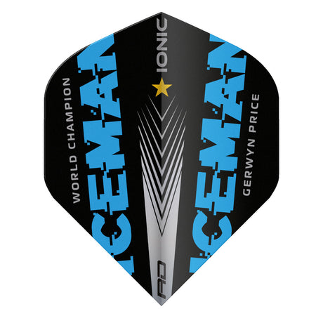 Hardcore Ionic Iceman World Champion Blue Edition Standard Dart Flights by Red Dragon