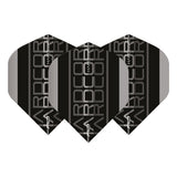 Hardcore XT Grey and Black Triple Standard Dart Flights by Red Dragon - view 2