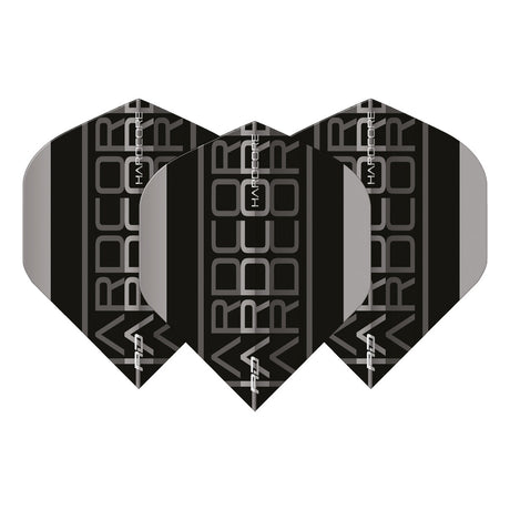 Hardcore XT Grey and Black Triple Standard Dart Flights by Red Dragon - view 2