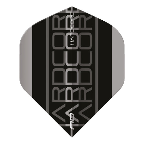 Hardcore XT Grey and Black Triple Standard Dart Flights by Red Dragon