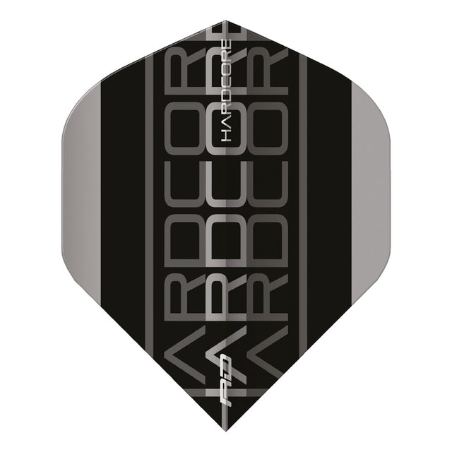 Hardcore XT Grey and Black Triple Standard Dart Flights by Red Dragon
