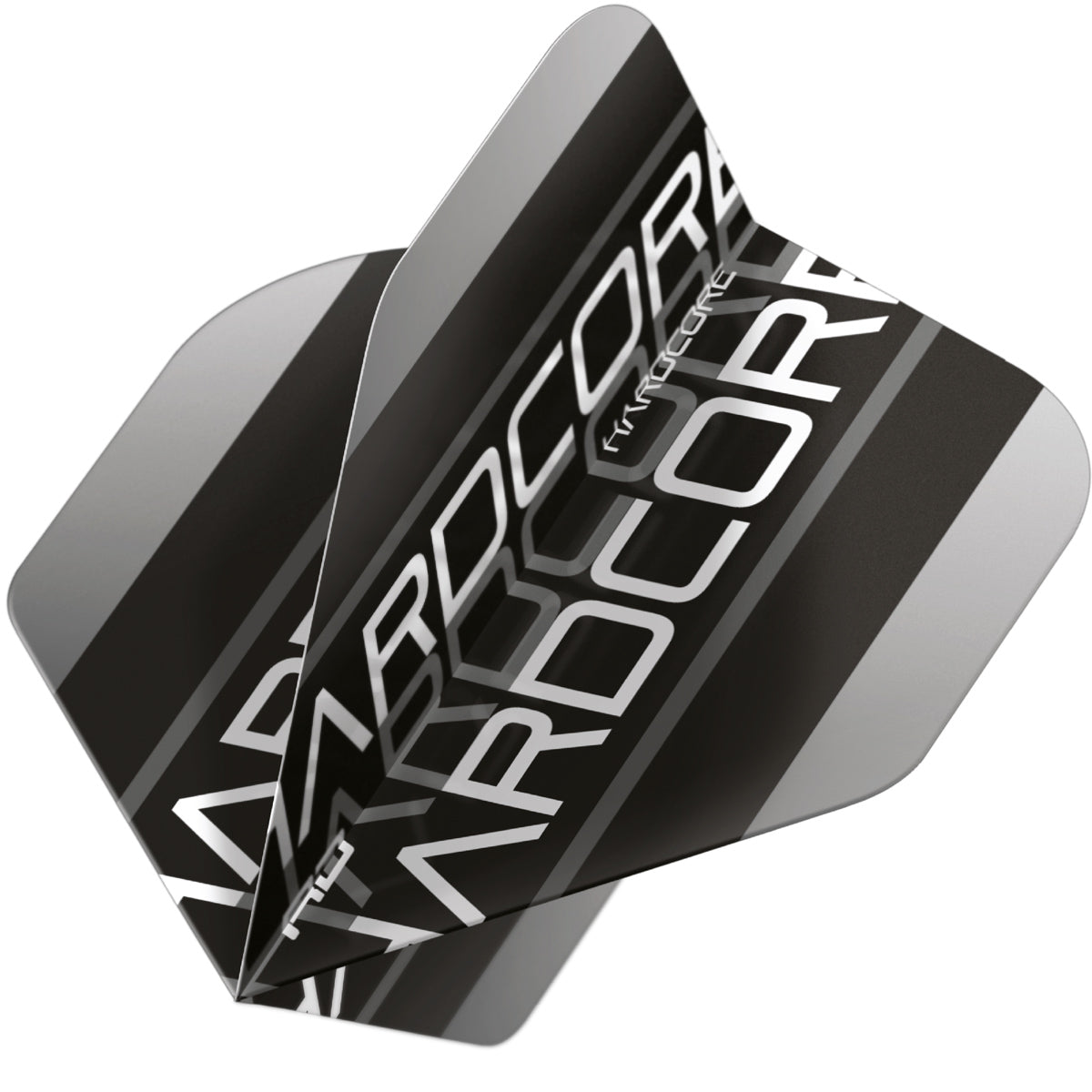 Hardcore XT Grey and Black Triple Standard Dart Flights by Red Dragon - view 3