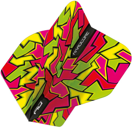 Hardcore Radical Red Crackle Standard Dart Flights by Red Dragon - view 3