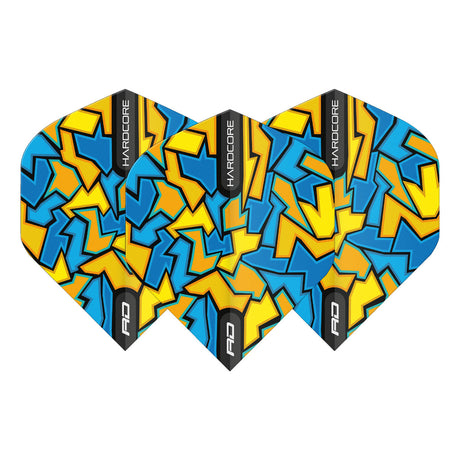 Hardcore Radical Blue Crackle Standard Dart Flights by Red Dragon - view 2
