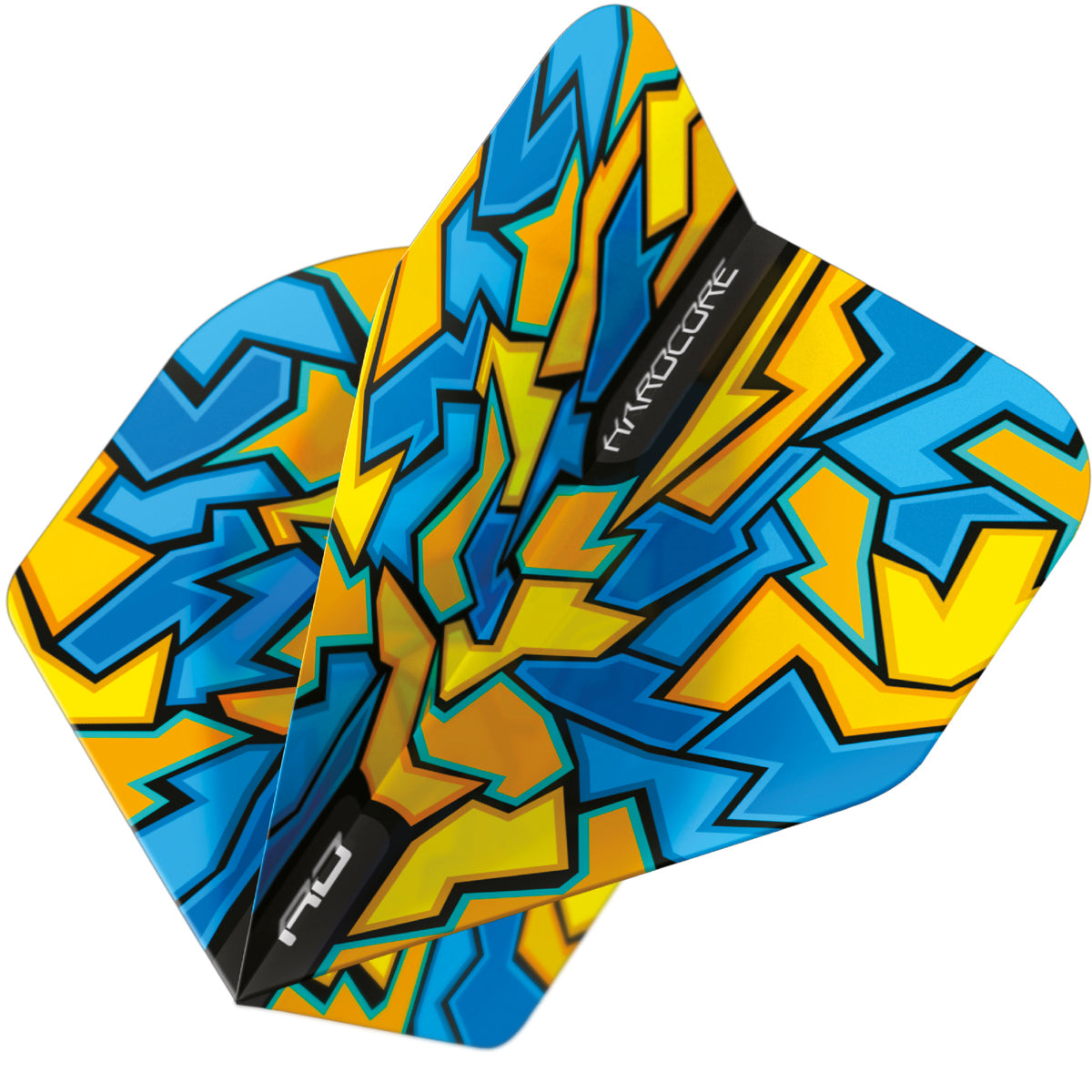 Hardcore Radical Blue Crackle Standard Dart Flights by Red Dragon - view 3