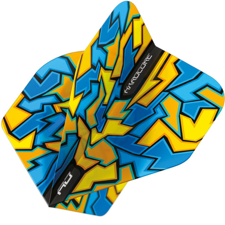 Hardcore Radical Blue Crackle Standard Dart Flights by Red Dragon - view 3