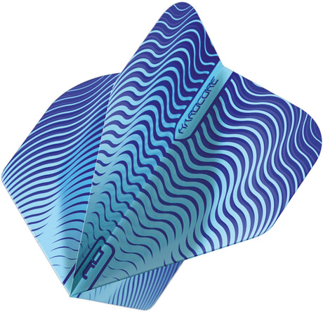 Hardcore Radical Blue Wave Shimmer Standard Dart Flights by Red Dragon - view 3