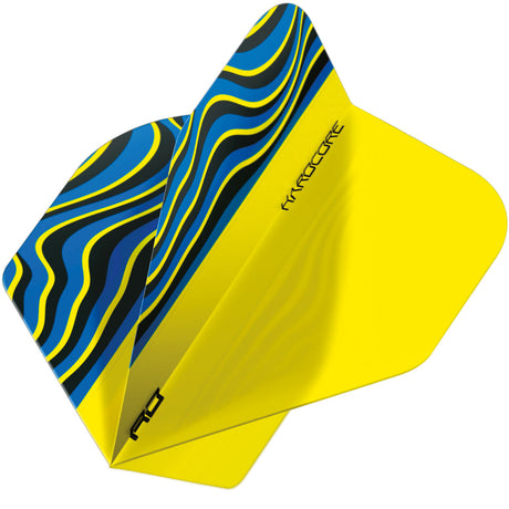 Hardcore Radical Yellow Wave Standard Dart Flights by Red Dragon - view 3