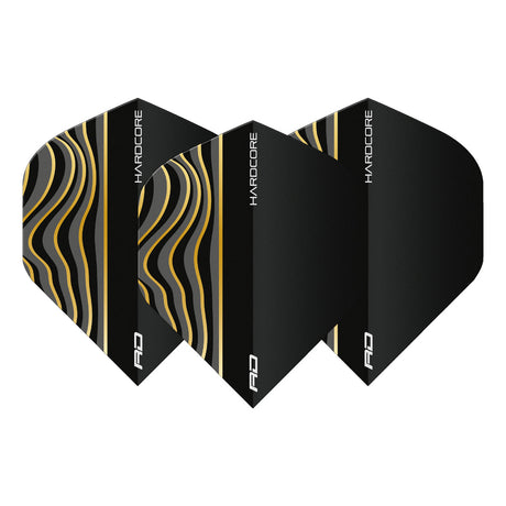 Hardcore Radical Black Wave Standard Dart Flights by Red Dragon - view 2
