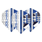 Hardcore Cool Hand Stack White & Blue Standard Dart Flights by Red Dragon - view 2