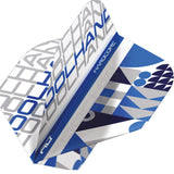 Hardcore Cool Hand Stack White & Blue Standard Dart Flights by Red Dragon - view 3