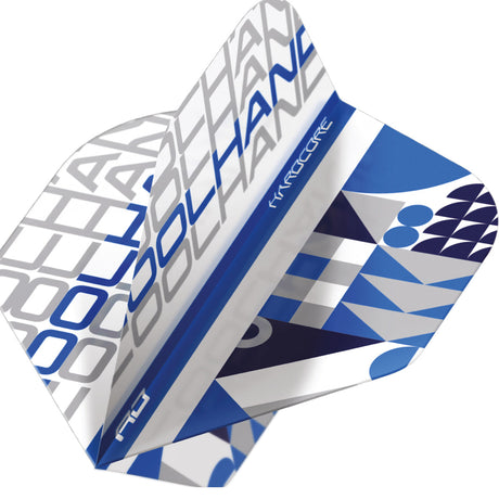 Hardcore Cool Hand Stack White & Blue Standard Dart Flights by Red Dragon - view 3