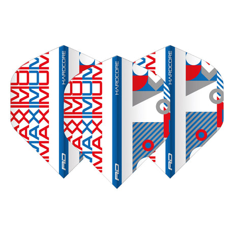 Hardcore Josh Payne Stack White & Blue Standard Dart Flights by Red Dragon - view 2