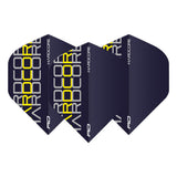 Hardcore XT Radical Yellow Triple Standard Dart Flights by Red Dragon - view 2