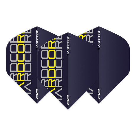 Hardcore XT Radical Yellow Triple Standard Dart Flights by Red Dragon - view 2