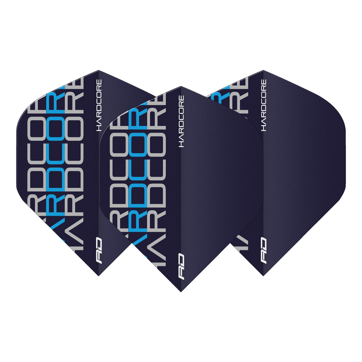 Hardcore XT Radical Blue Triple Standard Dart Flights by Red Dragon - view 2