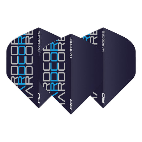 Hardcore XT Radical Blue Triple Standard Dart Flights by Red Dragon - view 2