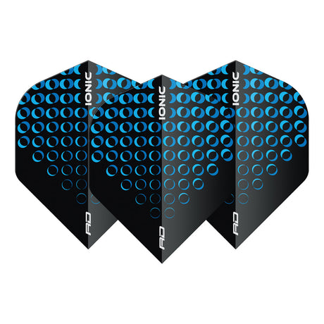 Hardcore Ionic Blue Circles Standard Dart Flights by Red Dragon - view 2