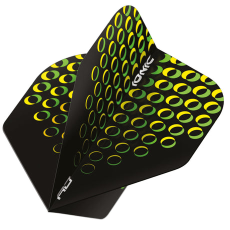 Hardcore Ionic Yellow Circles Standard Dart Flights by Red Dragon - view 3