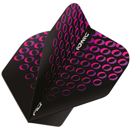 Hardcore Ionic Pink Circles Standard Dart Flights by Red Dragon - view 3