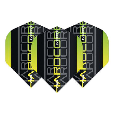 Hardcore XT Yellow Triple Standard Dart Flights by Red Dragon - view 2