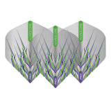 Hardcore Snakebite Purple & Green Mohawk Standard Dart Flights by Red Dragon - view 2